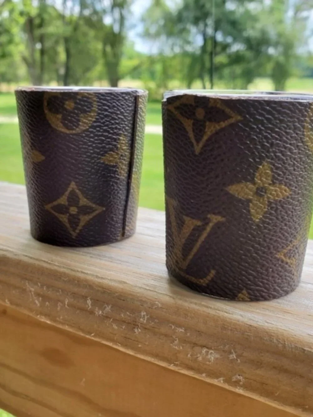 Louis Vuitton Candle Holders with Candles
